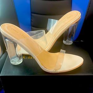 Chase & Chloe clear heels size 10